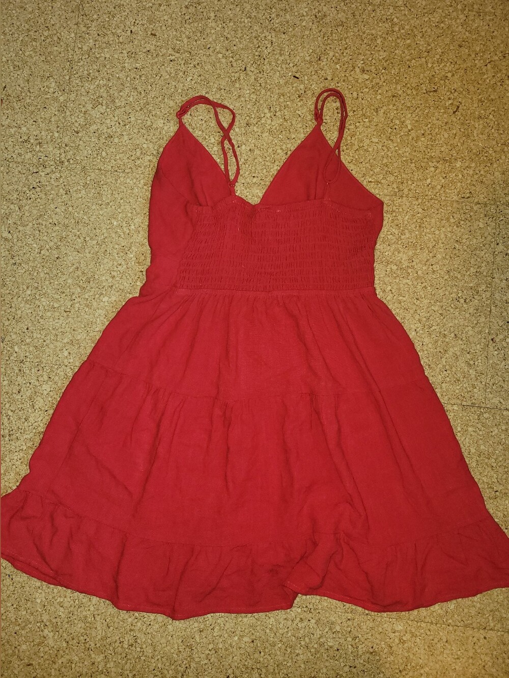 Red Spaghetti-Strap Mini Dress